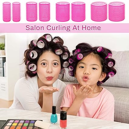 Hair Rollers set,12pcs Self Grip Hair Rollers for Long Medium Short Hair, ELASO Large Medium Hair Curler